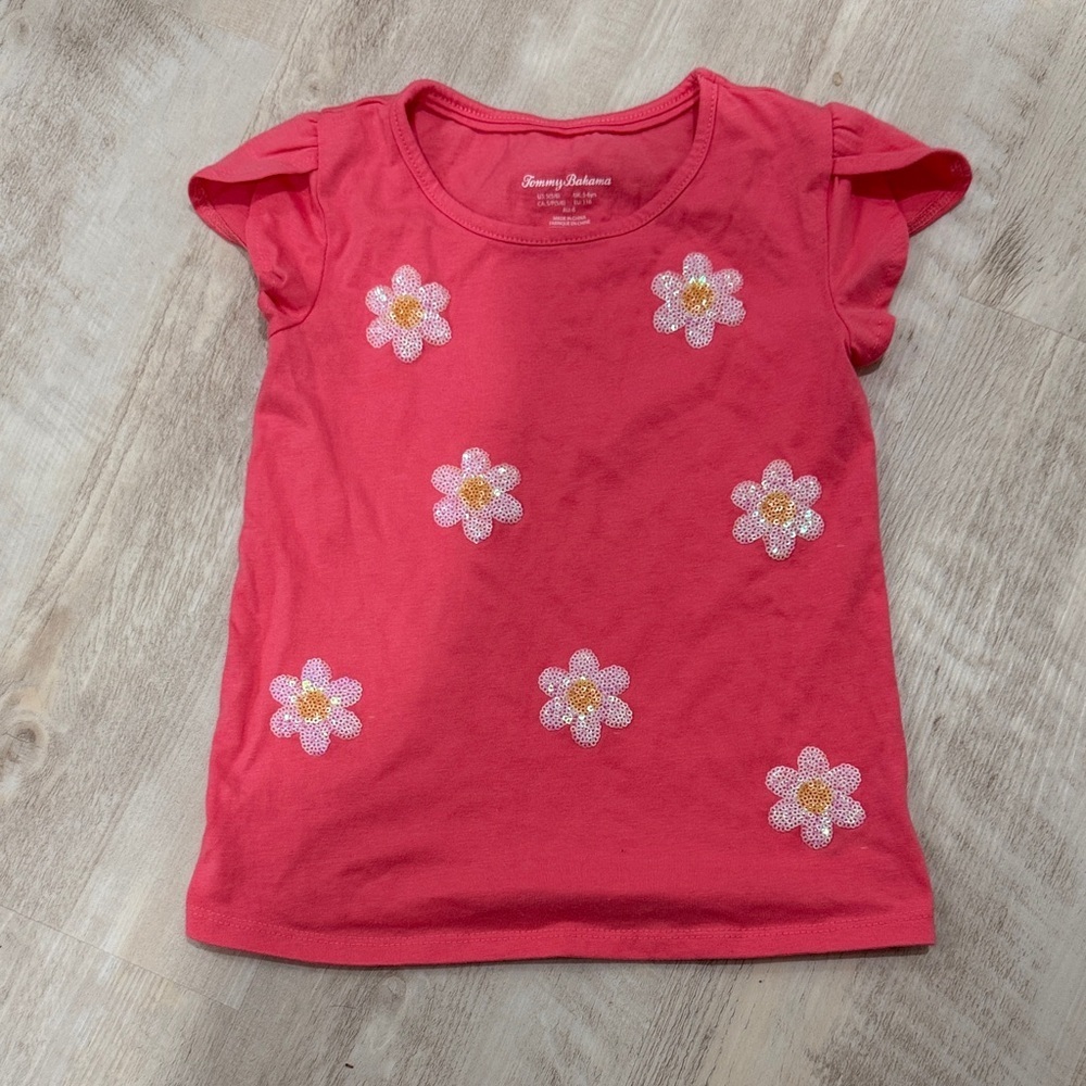 Tommy Bahama Pink Floral Kids Tee